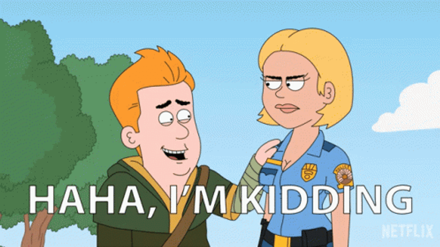 Man Teasing Officer He Was Just Kidding GIF