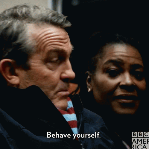 Man Telling Woman Behave Yourself