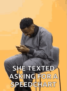 Man Texting on Phone