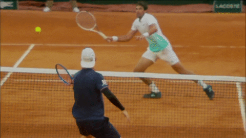 Man That Got Hit By A Tennis Ball In His Nuts Is Hurt GIF