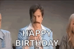 Man Throwing Glitter Confetti Happy Birthday GIF