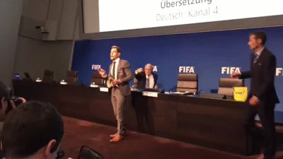 Man Throwing Money To Sepp Blatter GIF