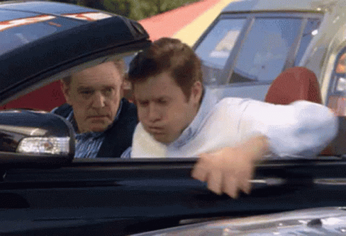 Man Throwing Up On Car GIF