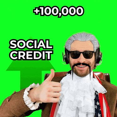 Man Thumbs Up 100,000 Social Credit GIF