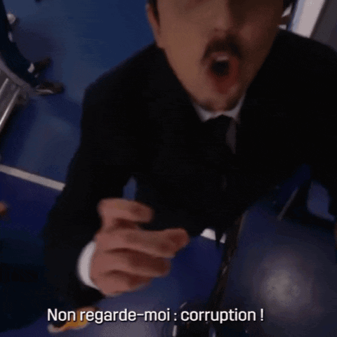 Man Thumbs Up Non Regarde-Moi Corruption