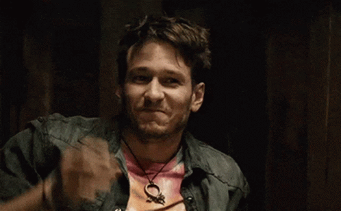 Man Tie Dye Shirt Necklace Funny Face GIF