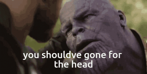 Man Touching Another Man's Face Saying You Shouldve Gone for the Head