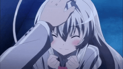 Man Touching Girl's Head GIF