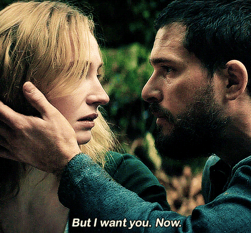 Man Touching Woman's Face But I Want You Now
