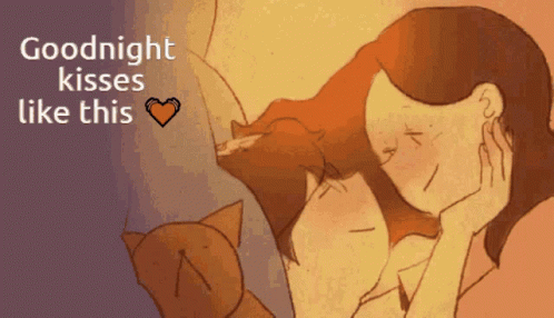 Man Touching Woman's Forehead Goodnight My Sweet Boy GIF