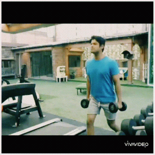 Man Tries His Best To Have A Good Morning Exercise GIF