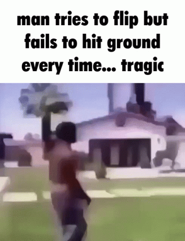 Man Tries To Flip But Fails To Hit Ground Every Time Tragic GIF