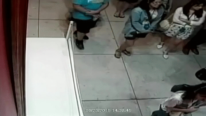 Man Tripping In The Museum GIF