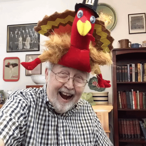 Man Turkey Hat GIF