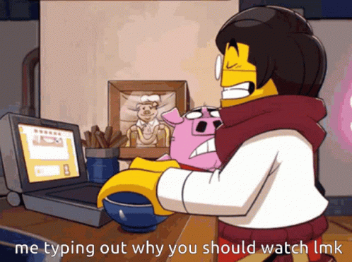 Man Typing Me Typing Out Why You Should Watch