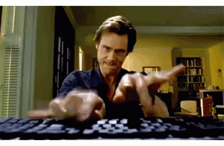 Man Typing On Keyboard And Pointing GIF