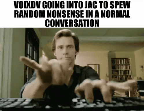 Man Typing Voixdv Going Into Jac To Spew GIF