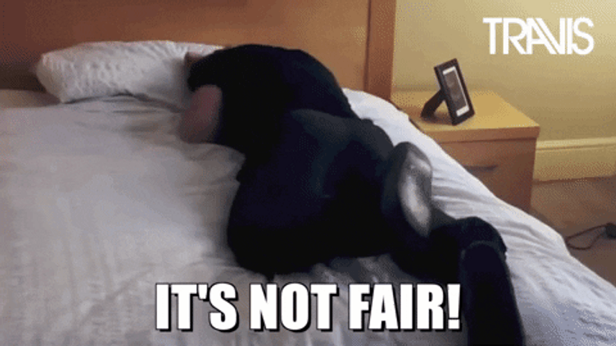 Man Unfair Crying In Bed Meme GIF