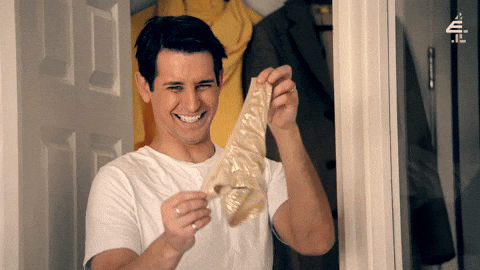 Man Uses Thong To Stretch Attack GIF