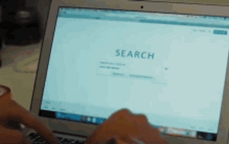 Man Using Search Button In Google GIF