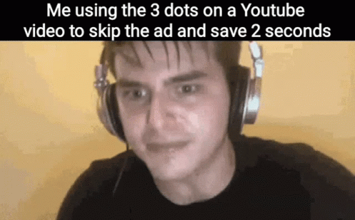 Man Using YouTube Skip Dots
