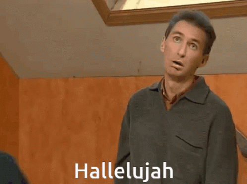 Man Utters Hallelujah Meme GIF