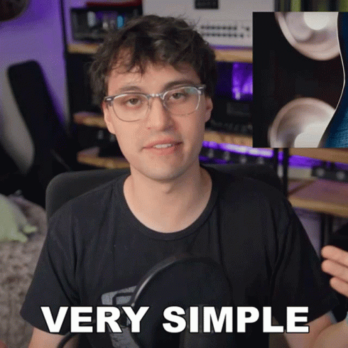 Man Vlogger Glasses Very Simple GIF