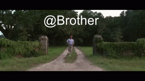 Man Walking Down Dirt Road With Brother