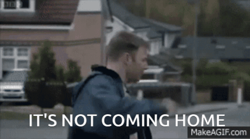 Man Walking Down Street It's Not Coming Home