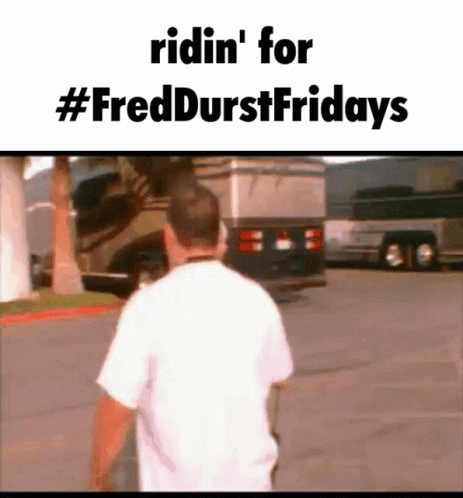 Man Walking Down Street Ridin For #FredDurstFridays GIF