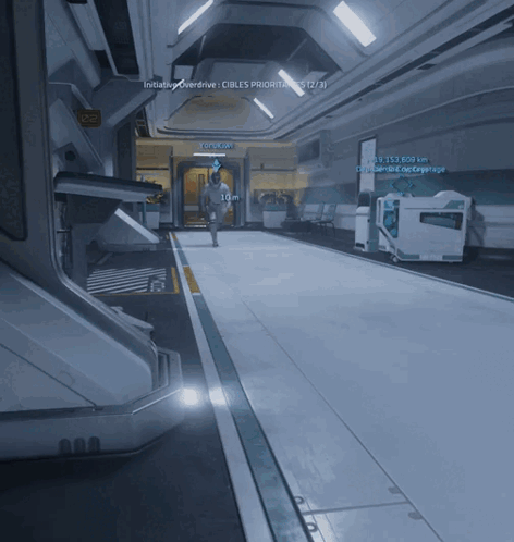 Man Walking in Hallway Initially Overdrive