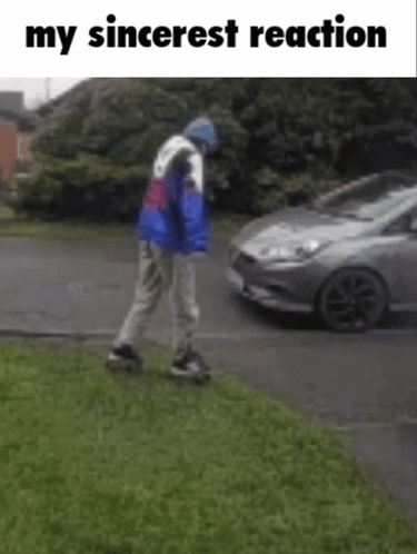 Man Walking Next To Car With My Sincerest Reaction GIF