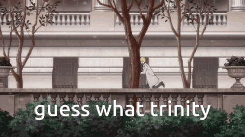Man Walking on Balcony Saying Guess What Trinity