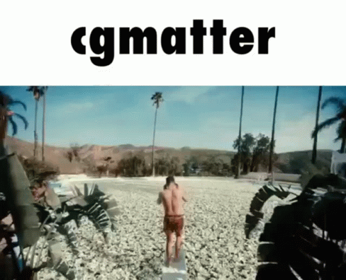 Man Walking On Beach With Cgmatter GIF