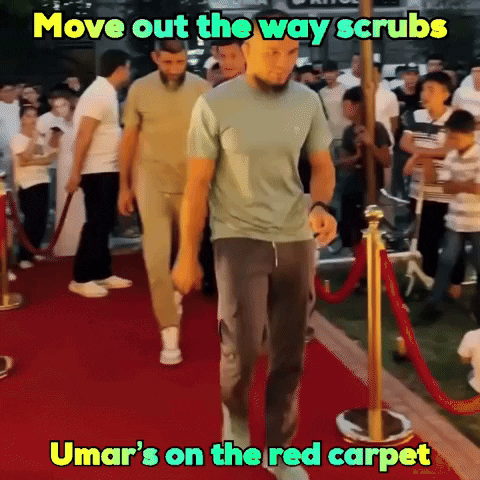 Man Walking on Red Carpet Move Out the Way Scrubs