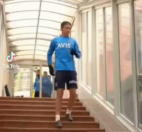 Man Walking Up Stairs