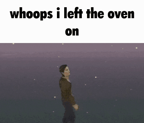 Man Walking Whoops I Left the Oven On