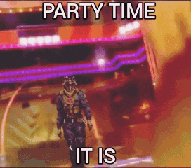 Man Walking With Party Time
