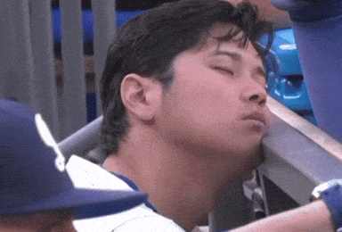 Man Watching Baseball Game