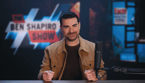 Man Watching Ben Shapiro Show GIF