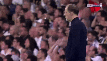 Man Watching Soccer Game on Sky Sports