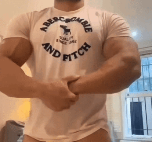 Man Wearing Abercrombie and Fitch T-Shirt