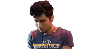 Man Wearing Bad Las Vegas Mode T-Shirt