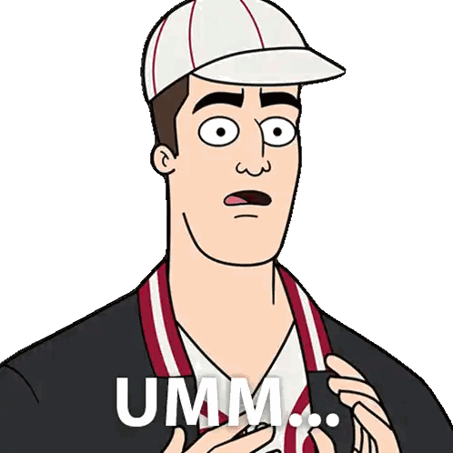 Man Wearing Baseball Cap with Umm