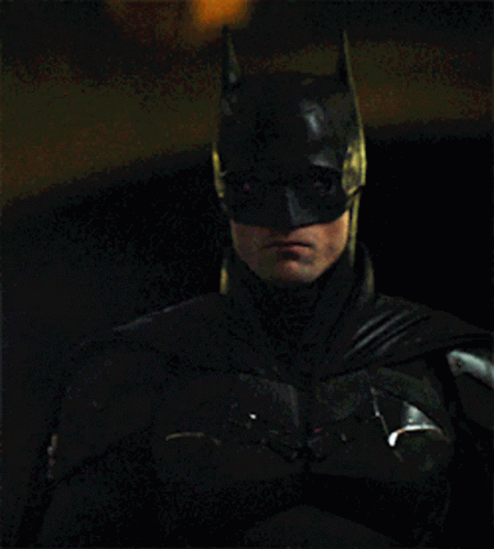 Man Wearing Batman Mask Close Up GIF