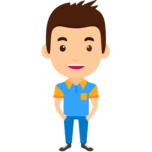 Man Wearing Blue Shirt and Orange Sleeves