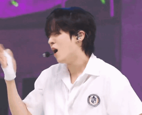Man Wearing BTS Badge GIF