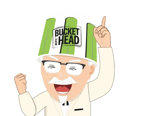 Man Wearing Bucket Head Hat