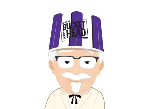 Man Wearing Bucket Head Hat
