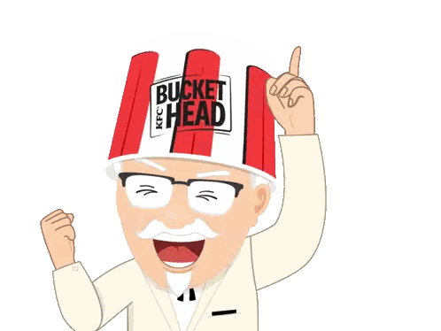 Man Wearing Bucket Head Hat
